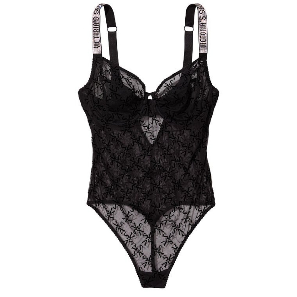 Victoria's Secret Very Sexy Shine Bling Full Cup Teddy NEW
